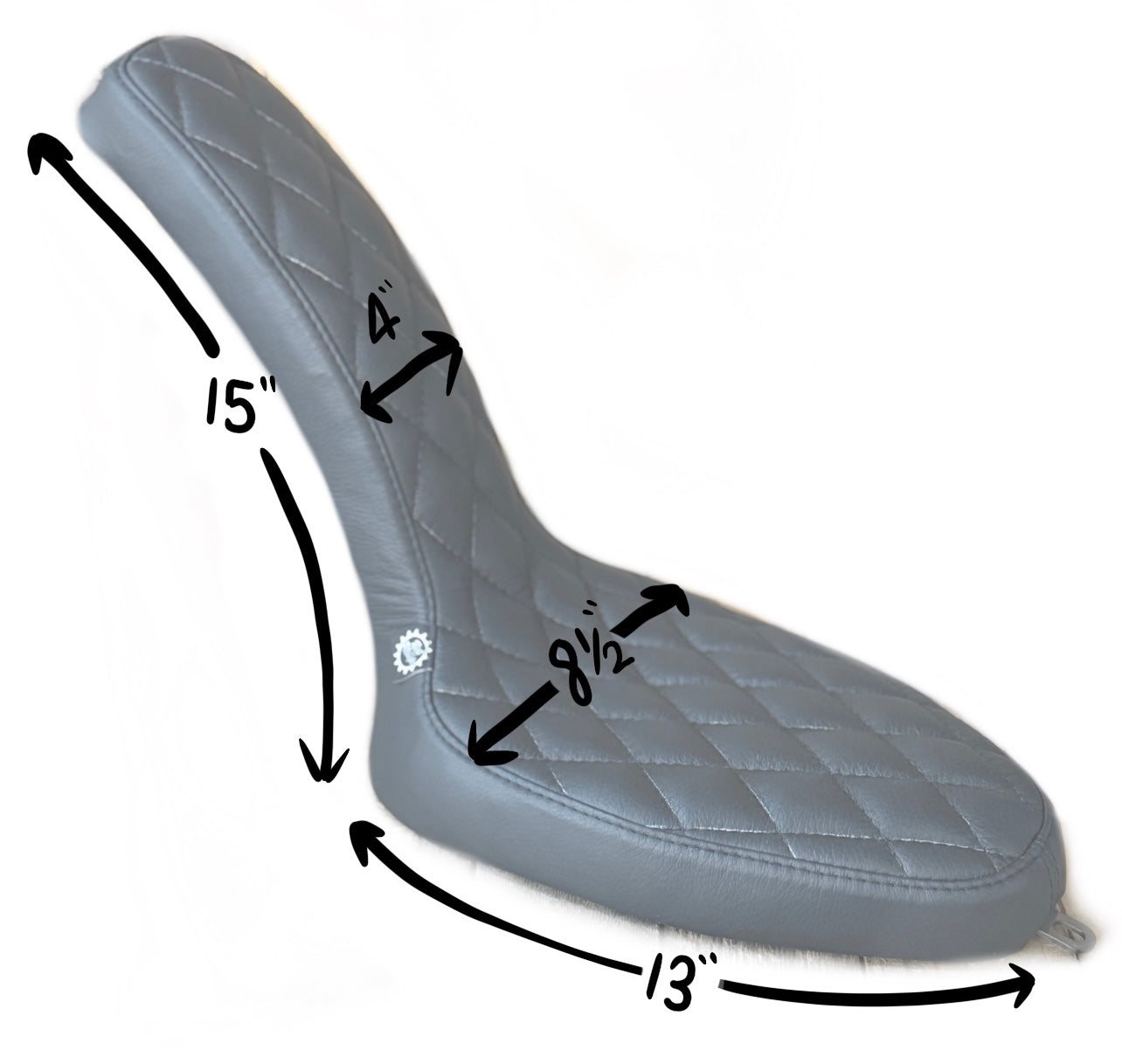 Hardtail chopper cobra seat Black Leather Diamond pleated