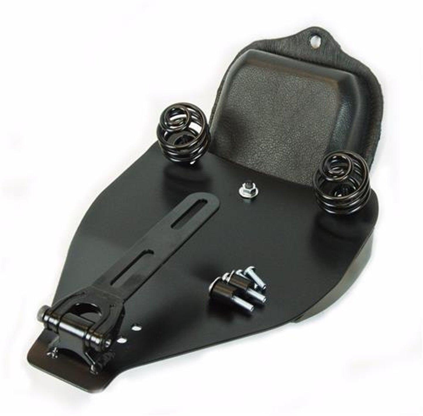 Medium Brown Tractor Seat 15x14 with Softail 2000-2017 Mounting Kit Black Springs
