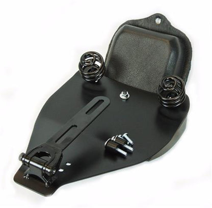 Medium Brown Tractor Seat 15x14 with Softail 2000-2017 Mounting Kit Black Springs