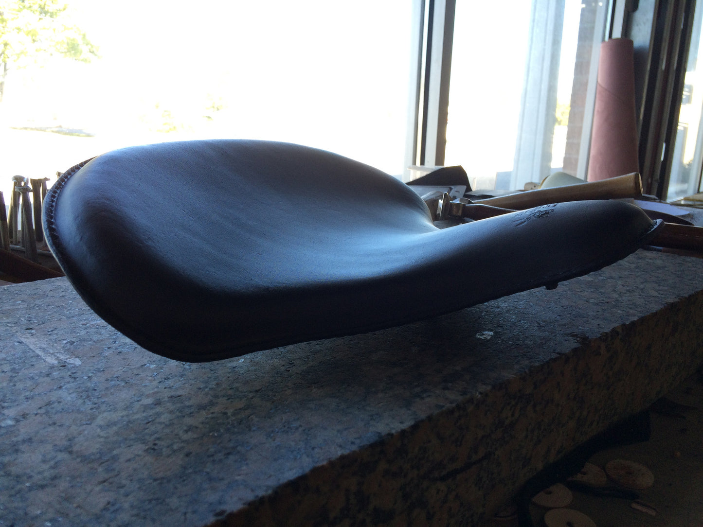 Black Leather 15x14 Tractor Seat 1 Inch Foam