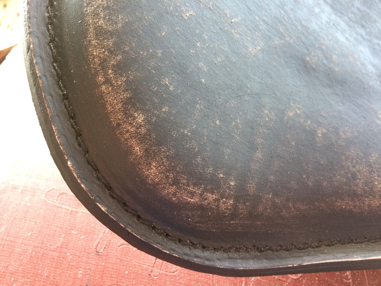 Black Distressed Tractor Spring Solo Seat 15x14