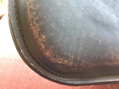 Black Distressed Tractor Spring Solo Seat 15x14