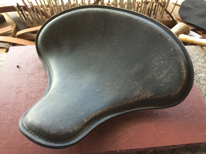 Black Distressed Tractor Spring Solo Seat 15x14