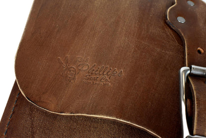 One Buckle Brown Distressed Hardtail Saddle Bag