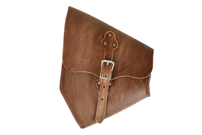 One Buckle Brown Distressed Hardtail Saddle Bag
