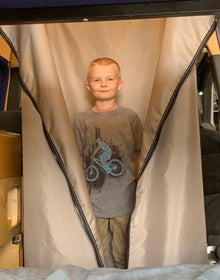 Camper van collapsible modular shower