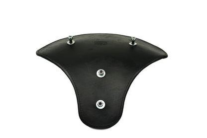Black Leather Tractor Seat with White Stitching 15x14