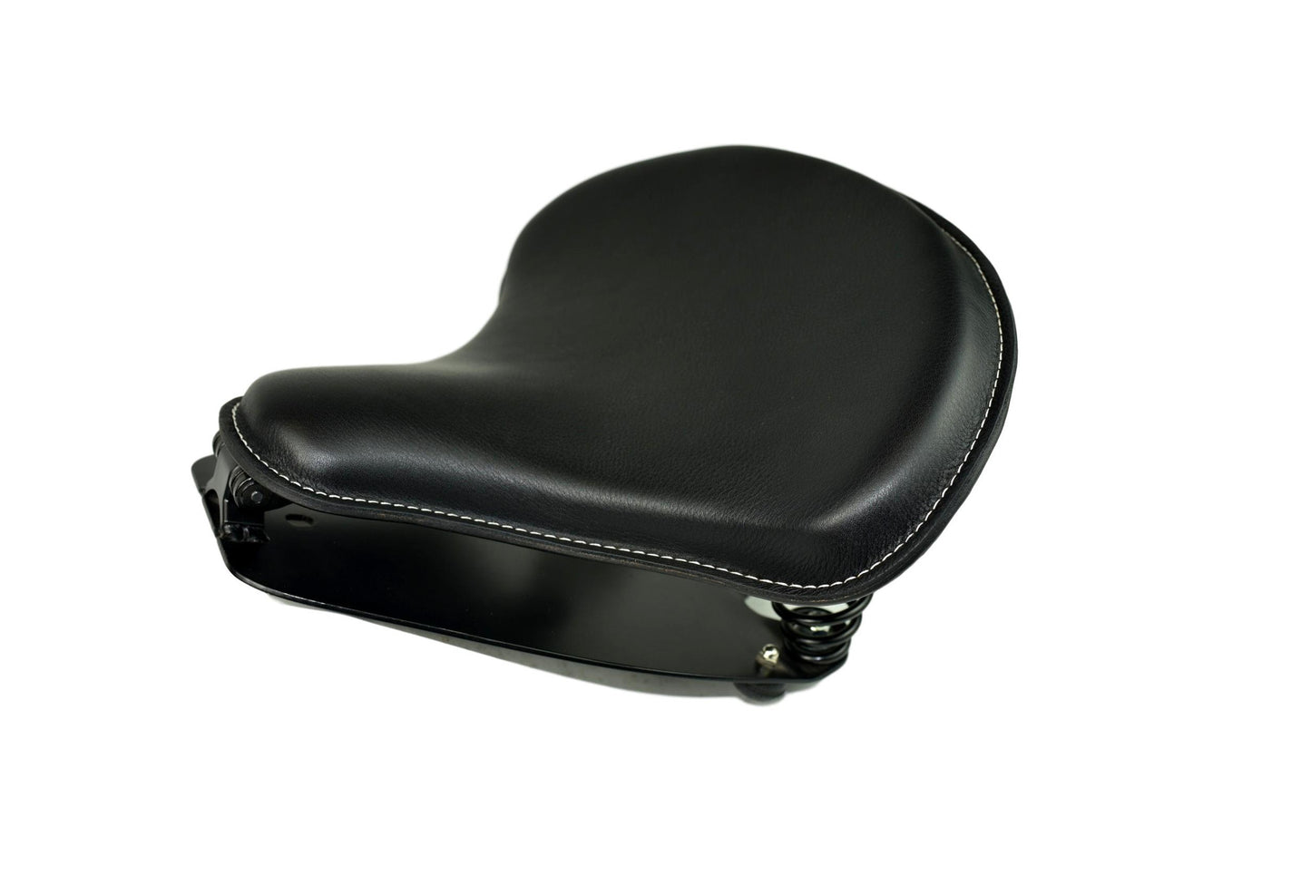 Indian Scount 2015-Up Mounting Kit & Seat - Black Springs, Black Seat with White Stitching
