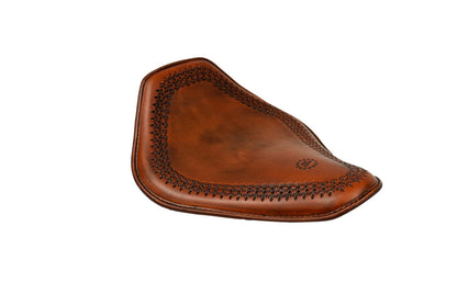 Seat & Mounting Kit for 2004-2006 Sportster with 10x13 Snub Hand Tooled Seat Gel Tan