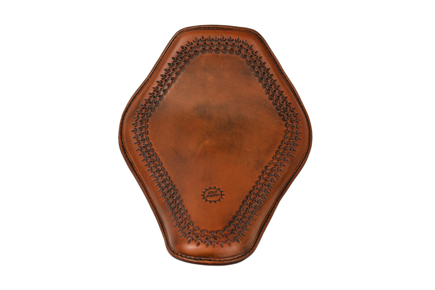 Seat & Mounting Kit for 2010-2022 Sportster with 10x13 Snub Hand Tooled Seat Gel Tan