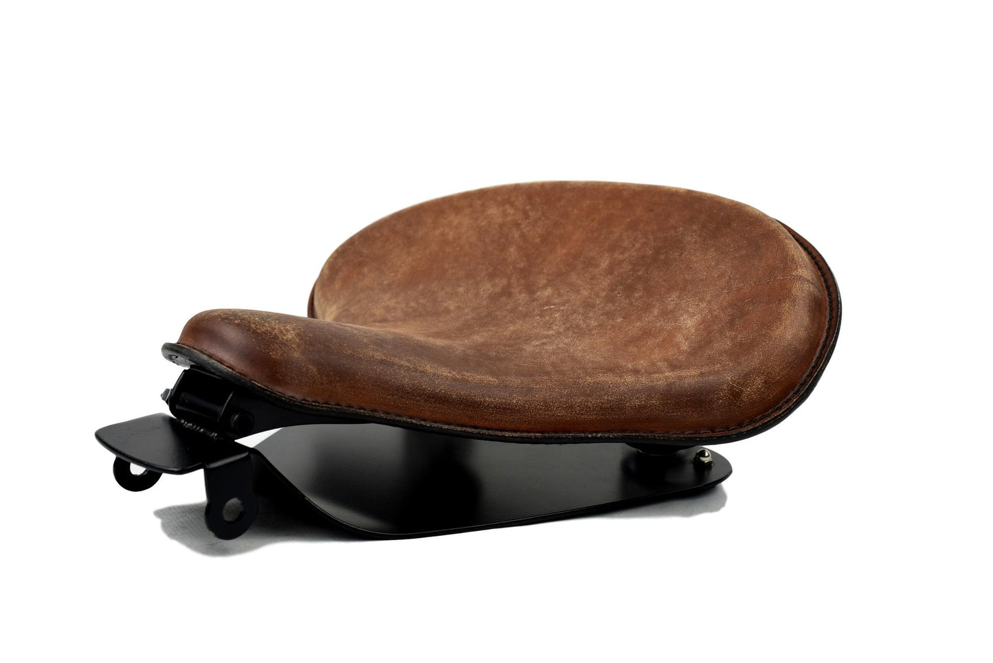 Distressed Brown Tractor Seat with Sportster Mounting Kit Black Springs