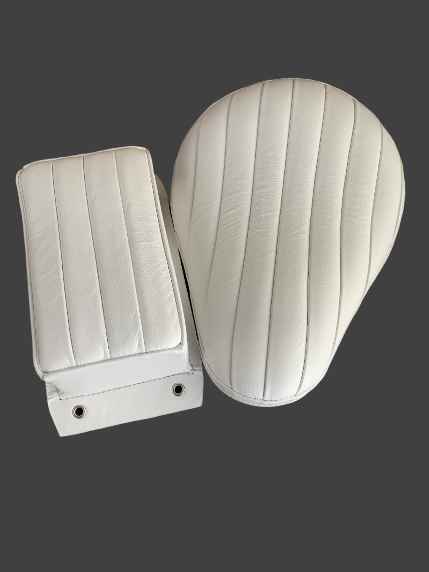 Bates style spring solo tuck and roll seat white