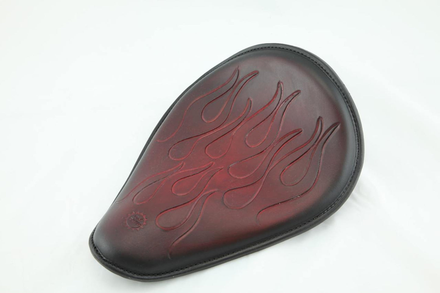 Tooled Flame Biker Seat